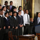 President Barack Obama delivers remarks about his My Brother’s Keeper initiative with students from the Chicago Youth Guidance program Becoming a Man in the East Room of the White House, Feb. 27, 2014.
Chip Somodevilla/Getty Images